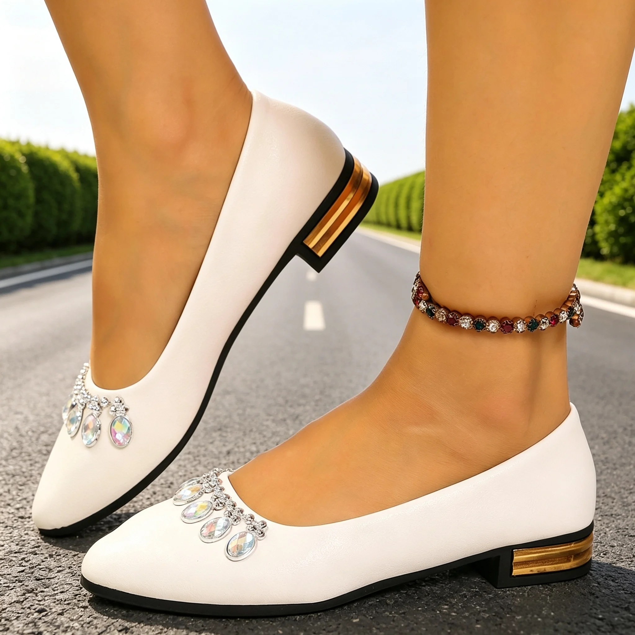 Espadrille Slip On - Zapatos Planos de Mujer con Punta