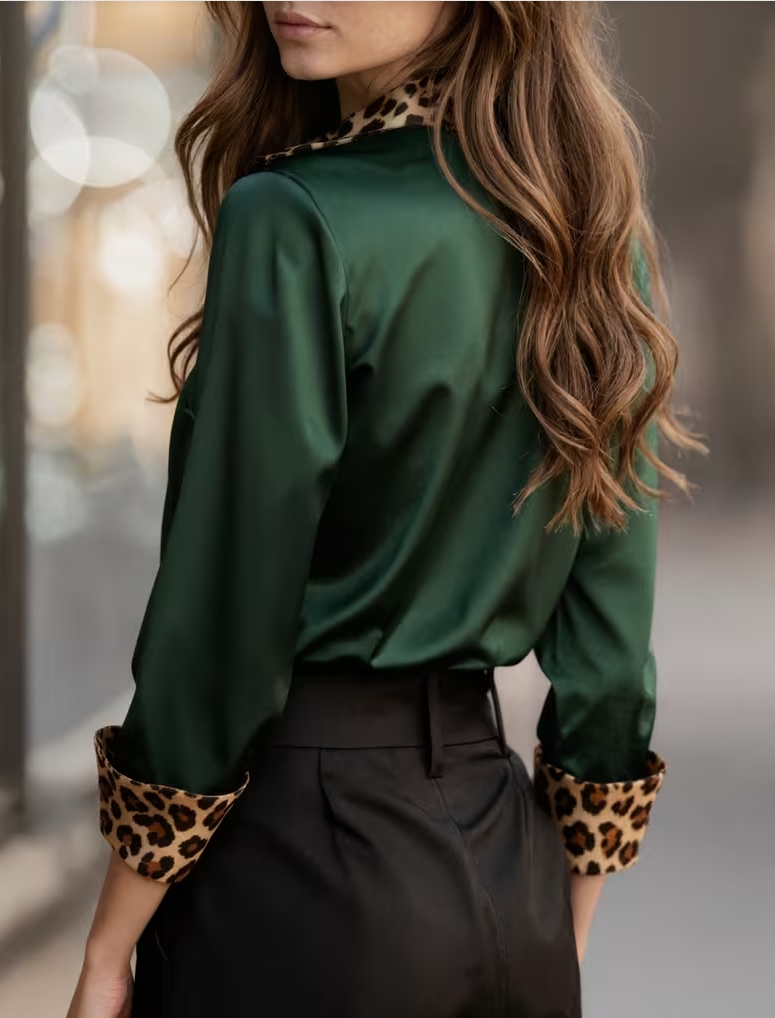 Camisa elegante de manga larga - Shirt Camp Collar reseña y precio