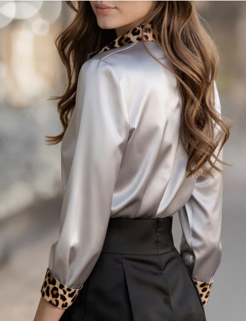 Camisa elegante de manga larga - Shirt Camp Collar reseña y precio